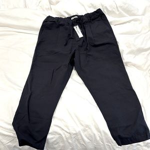 Alex Mill Pull On Pant in Cotton Linen, Dark Navy, XL